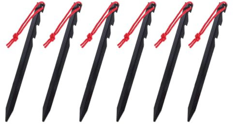 SUPVOX 6piezas Estacas Resistentes para Acampar Estacas De Fijación para Tienda De Campaña Herramientas De Camping Aluminio y Duradero
