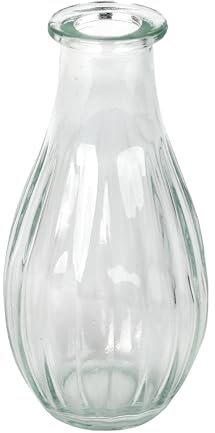 Talking Tables Vaso per fiori in vetro trasparente Elegante centrotavola per davanzale di nozze Festa in giardino Cena estiva Camino Regalo Altezza 14 cm