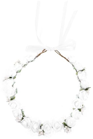 Ipetboom Floral Wreath Headdress Für Mädchen Eleganter Haarkranz Aus Kunstblumen Und Blättern Für Hochzeiten Partys Und Fotografie Universelle Stilvolles Accessoire Für Brautjungfern