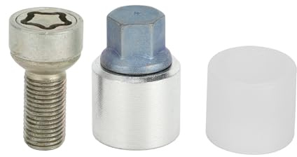 RATCHROLL Set di Bulloni per Bloccaggio Ruota con Kit Bullone per Audi A4L A5 A6L Q2L Q3 Q5 Q7 A8 Tipo W Chiave di Rimozione Dado a Vite Antifurto 1 Set