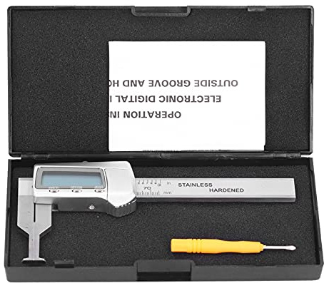 Gearwell Digital Caliper, calibración electrónica Vernier de 0-70 mm, herramienta de medición de groove de acero inoxidable, medidor de profundidad de precisión, micrómetro de