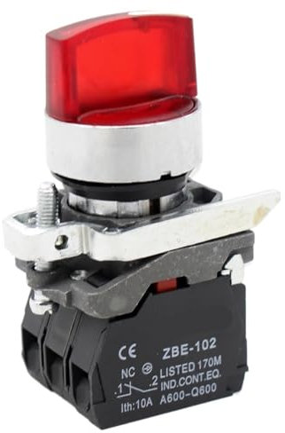 ONGCPQPEO XB4-BK34M4 Interruttore selettore LED 220V Interruttore a Pulsante rotativo