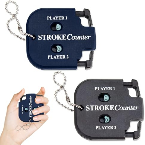 Eophmi Golf Score Counter 2pcs Portable Golf Shot Counter with Keychain Golfs Stroke Counters for Different Kinds of Competitions and Games