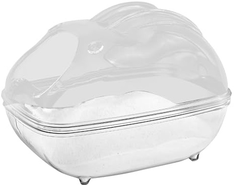 Hamster Sandbad Container, Rennmaus Badezimmerbox, klare Chinchilla-Badewanne, Kleintierreinigung, Haustierbadzubehör, langlebiges Design, geeignet für Rennmäuse, Hamster, Chinchillas