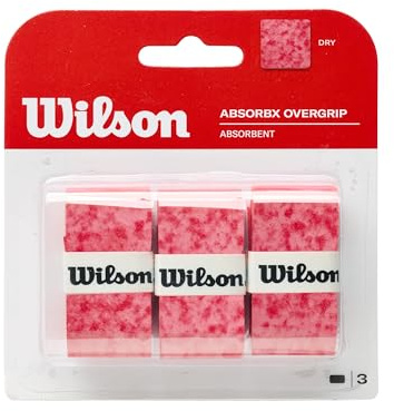 Wilson AbsorbX Overgrip Tennis 3er-Pack, Ultra-Saugfähig, Außergewöhnlicher Grip, Strapazierfähig, Leicht, Einfache Anwendung