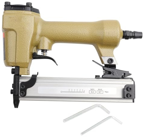 Pneumatische Nagel Pneumatische Nagelpistole für Getreidenägel mit 100 Teilen 10-25 mm für Tischlerei, Verpackung und Dekoration Leichter Aluminiumlegierkörper