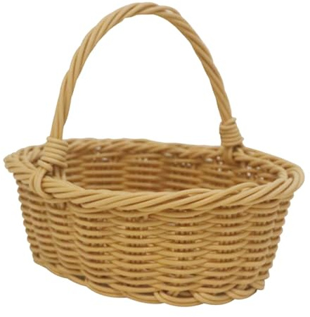 Milageto Cestino Pasquale Cestino Intrecciato con Manico Cesto Regalo Uova di Pasqua Cestino di Caramelle per organizzare Lo stoccaggio Decorazioni per la casa