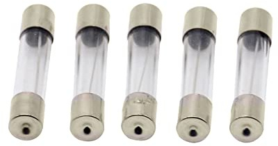 Fusible de tubo de vidrio, paquete de 10 fusibles de tubo de vidrio, 6 x 30 mm, soplado rápido, 250 V, 0,5-30 A (1a)