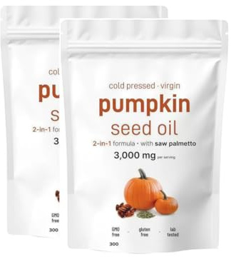 Olio di semi di zucca con saw palmetto, [Nuovo] Olio di semi di zucca per capelli, 300,2Pcs
