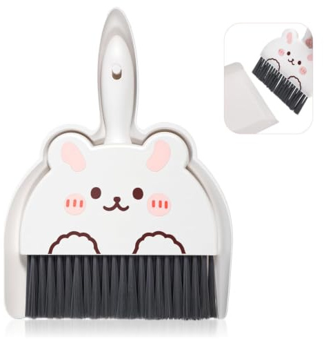 Ji liangli 1 Pièce Mini Balai et Pelle de Nettoyage,Kit de Nettoyage Créatif pour Bureau,Maison et École,Brosse Miniature Portable pour Surfaces et Petits Espaces,Outil Pratique