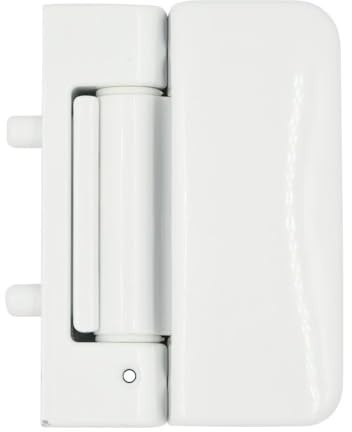 3D Security Flag Hinge with Brown and White Finish Adjustable UPVC Door Hinge for Enhanced Strength and Secure Door Installation (White, 17-24mm)