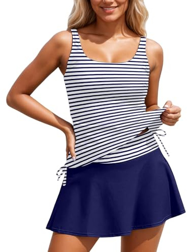 2026 Ensemble tankini pour femme Maillot de bain tankini sans bretelles avec haut froncé, maillot de bain deux pièces grande taille maillot de bain grandes tailles ensemble tankini
