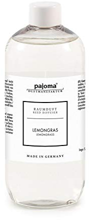 pajoma® Rumdoft påfyllningsflaska 500 ml, citrongräs | påfyllning för luftfräschare | intensiv och högkvalitativ doft i premiumkvalitet