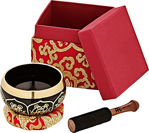 Sonic Energy Klangschale Ornamental Series – 400 g – Für Meditation & Klangheilung – Inkl. Schlägel, Kissen & Geschenkbox rot (SB-OR-400-R)