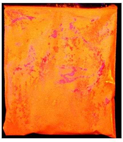 Pigmento fluorescente arancio 20g polvere fine luce nera UV coloranti brillanti idea regalo originale per arte e hobby
