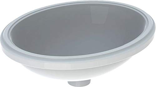 Geberit VariForm Lavabo sottopiano Ovale, 420x330mm, Senza Foro per Rubinetto, Senza troppopieno, colorazione: Bianco - 500.751.01.2