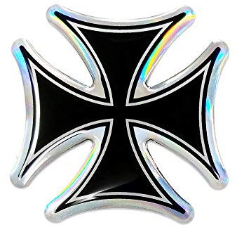 4R Quattroerre.it 14024 Adesivo 3D Croce HQ, 50 x 50 mm