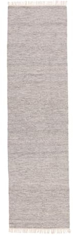 RugVista Melange Teppich, 80 x 300 cm, Grau | Rechteckig, Mittlerer Stapel, Nur chemische Reinigung, Oeko-Tex 100, Wohnzimmer, Esszimmer, Schlafzimmer, Diele