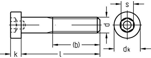500er Pack Zylinderschrauben mit Innensechskant und Schlüsselführung niedriger Kopf 8.8, Ø 4,0 mm, Länge: 12 mm, galv. verzinkt (9119796741838)