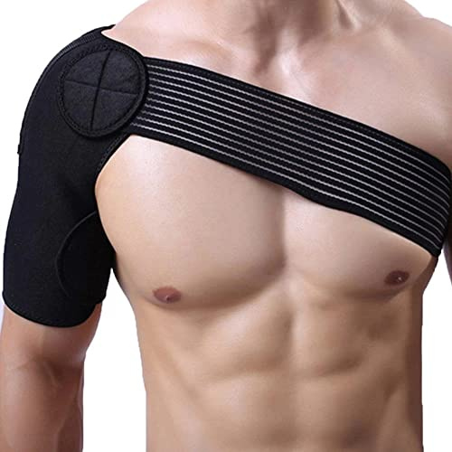 Neopren-Schulterbandage, für Rechts/Links, Arthritis, Fitnessstudio, Sport, Bandage, Schmerzlinderung, Verletzungsprävention, Verrenkung, Rotatormanschette (Schwarz, Einheitsgröße)