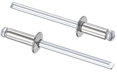 sourcing map Blind Rivets, 4mm x 10mm 304 Stainless Steel Pull Rivets Core Decoration Rivets Silver Tone, 25pcs