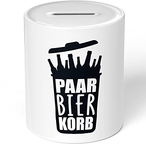 JUNIWORDS Spardose Sparbüchse, Paar Bier Korb
