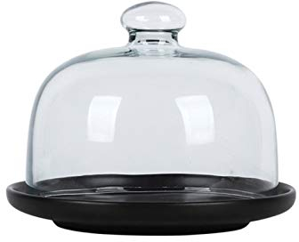 XIALIUXIA Mikrowellenabdeckhaube/Mikrowellen Abdeckung/Fliegenhaube,Nachmittagstee Tortenständer, Sandwich- und BrotverkostungsplattenKeramikscheibe Transparente Glaskuppelabdeckung Obst- und Salat