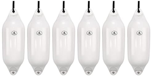 Hurricane Fenders Original Series Boat Fender PM03 53cm x 18cm (21 x 7) - White - Pack Of Six