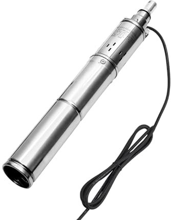 DSYOGX Pompa sommergibile a energia solare, DC 24 V, in acciaio inox, 370 W, a energia solare, fino a 65 m, 1,8 m³/h, 2860 r/min in acciaio inox, pompa sommergibile a energia solare per aziende