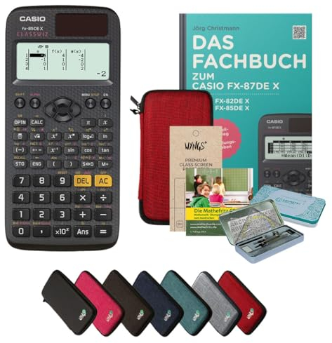 CALCUSO Streberpaket Rot mit Taschenrechner Casio FX-85DE X