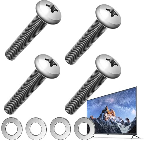 Ancable 4 x M8 45 mm Schrauben Kit mit Unterlegscheiben für Samsung Sony Toshiba TV Wandhalterung