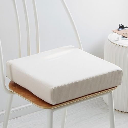 uyeoco rutschfest Cozy Sitzkissen, 40X40/45X45/50X50cm Abnehmbarer Quadratische Form Stuhlkissen Waschbar Sitzkissen Stuhl, Einfarbig Bodenkissen für Indoor und Outdoor(Q2,50x50x3cm)