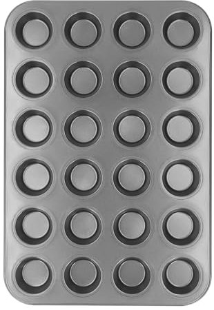 24 Koppar Muffinsplåt Nonstick Kolstål, Muffinsform för Bakning, Kommersiell Liten Kopp Kakfat för Ostkaka, Kolstål Bakformar, Premium Nonstick Panna