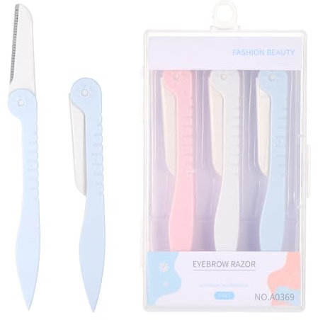 HonGien 3 Stücke Faltbare Augenbrauenformer Damen Gesicht Rasierer Augenbraue Eyebrow Shaper für Gesicht Körper Augenbrauen Damen Männer Augenbrauen Trimmer Rasierer