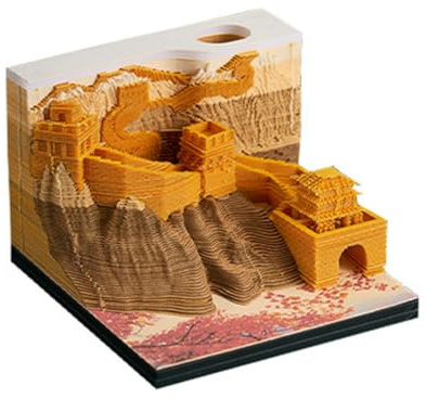 3D Abreißkalender Papier,2025 Tischkalender Zeitst Time Piece-Kalender, Papierskulptur, 3D-Kalender for große Wand, Silhouettenkalender mit Lichtdesign, Papierskulptur-Desktop-Dekoration, Büro-Desktop