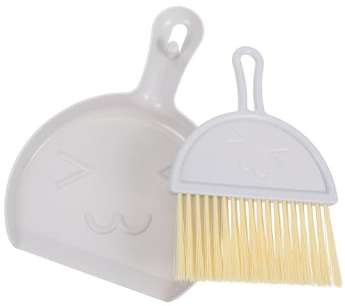 CHILDWEET Mini-Besen Und Kehrschaufel-Set Kleiner Handfeger Für Schreibtisch Für Küche Und Auto Aus Kunststoff Kompakt Und Langlebig