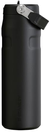 Stanley Flip Straw 2.0 Sports Water Bottle with Straw 0.7L - 10 Hours Cold - 3 Days Iced - Stainless Steel - BPA Free - Leak Resistant - Fits in Cup Holder - Dishwasher Safe - Black