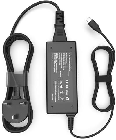 Byprlvps Universal 45W Chromebook Charger Type-C Compatible with Acer,Lenovo,Hp Chromebook Charger,Asus,Samsung,Google,Dell Laptop USB C Fast Charging Power Adapter UK Replacement (usb-c)