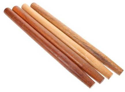 Warmhm 4 Pcs Hardwood Wooden Handles for Garden Hoes and Axes, 40cm Replacement Long Wood Grip Handles for Farming and Landscaping Tools
