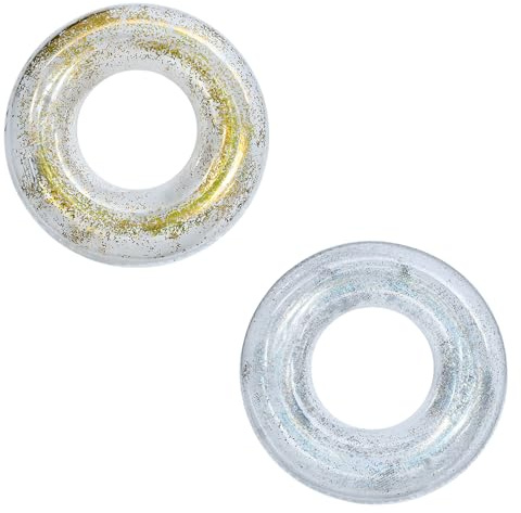 Schwimmring mit Glitzer für Kinder Erwachsene Teenagern,70/90cm Schwimmreifen Aufblasbar Ring,Pool Ring Aufblasbar Schwimmen Rings für Mädchen Jungen Schwimmbad Wasser Outdoor Spielzeug Party Zubehör