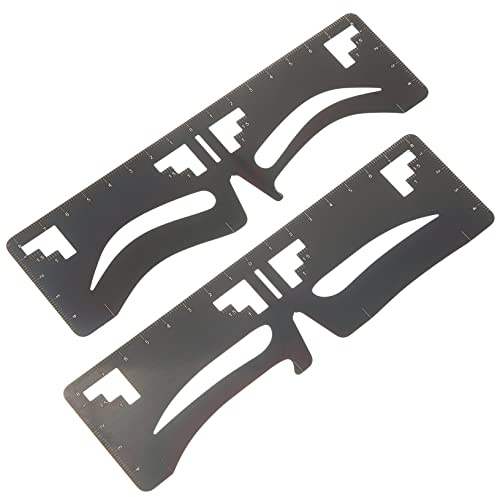 VICASKY Modèle De Mise Des Sourcils Pochoir Guide 2 Pièces Règle De Guidage Des Sourcils Équilibrée Maquillage Pour Femmes Et Filles Usage Quotidien
