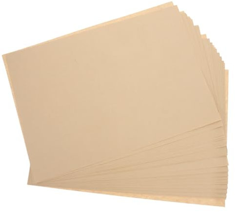 SOIMISS Vintage A4 Parchment Paper 50 Sheets 90gsm Light Brown Writing Sheets for Certificates Diplomas and Letters
