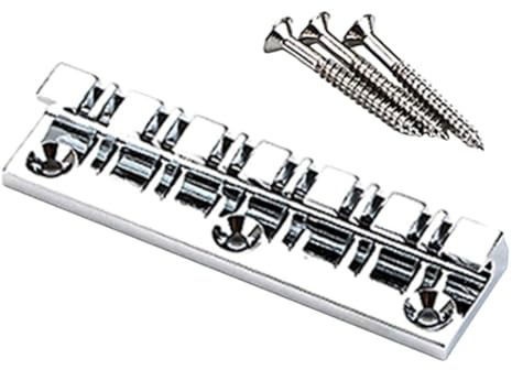 Gitarrenbrücke Silber aus Metall 12-saitige, für E-gitarre | Präzise Klangübertragung, Einfache Montage, Kompatibel mit Gitarre, Praktisches Ersatzteil aus Metall