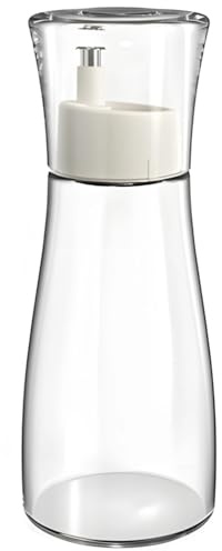 Distributeur de bain de bouche en verre avec couvercle, carafe rechargeable de 145 ml, design transparent