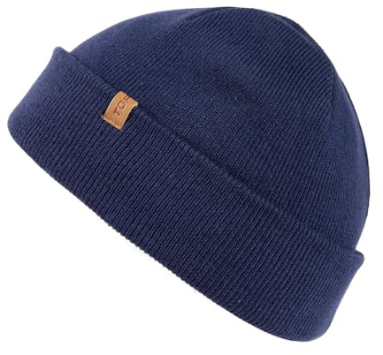 TOP-EX Fisherman Beanie 80% Merinowolle Doppellagige Wintermütze M/L-XL/XXL | PolarWool™ weich, atmungsaktiv, doppellagiger Schutz, umschlagbarer Trawler-Stil, M/L & XL/XXL, Laufen, Ski, Wandern, Alltag