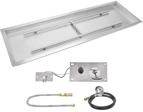 Kit per braciere a gas drop-in, 91,4 x 30,5 cm, 150000 BTU propano fai da te, con accessori completi