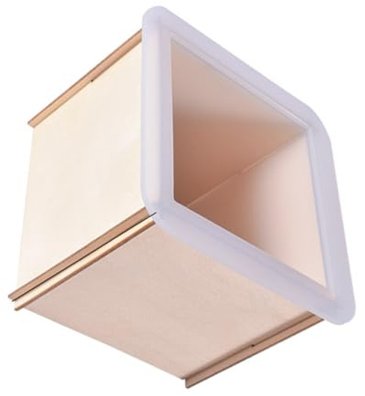 jojofuny Moule Carré en Silicone Flexible Créations DIY avec Cadre en Bois Stable pour Résine Époxy Décoration Maison et Spécimens D'insectes