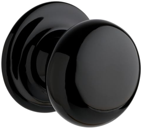 Designer Levers Boston Ceramic Mortice Rim Door Knob, Black | Supplied as a pair; 56mm; includes 2 knobs, spindle and fixings.