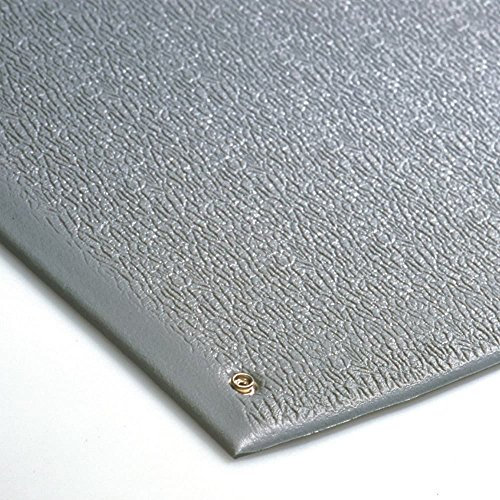 Certeo | Certeo – Tapete Ermüdungsmatte | Fahrer – mit Kabel-Erdungskabel | Grau lxa PVC 1500 x 900 mm – Matte Matten disipativo Drainage Matte Matten gegen Ermüdung Anti-fatiga Antirutsch-Mat