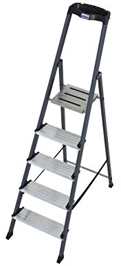 KRAUSE Securo 126436 - Scaletta anodizzata, 5 gradini